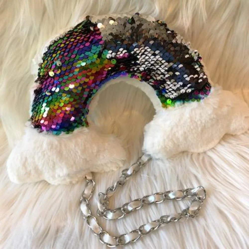 Angel Face Rainbow Reversible Sequin Bag